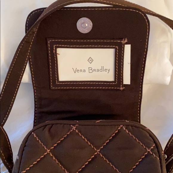 VERA BRADLEY SOFT BROWN QUILTED CROSSBODY BAG - Picture 3 of 9